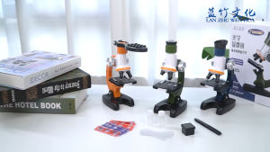 Mikroskop Edukasi Anak FMA Portable 1200X dengan LED Light - Mainan Pembelajaran Optik HD untuk Latihan Observasi Ilmiah