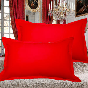 Pure Cotton Red Pillowcase Wedding Single Person 2 Optional Filling Add Pillow Set Bedding Accessories Couples Covers