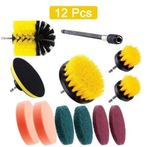 Multiple Set Drill Brush Attachment Set Electric Cleaning Scrub Brush Multipurpose Drill Brush for Tub Tile Corner Floor Etc