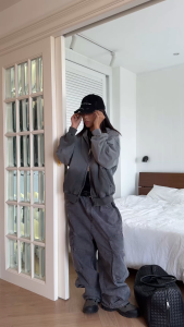 Nhập LAZFASHION88 giảm 20% đơn 149k - Áo Khoác Hoodie DAPPERANDMORE Garment-Dyed Hoodie With Zipper In Nổi Logo 450GSM - Dark Grey