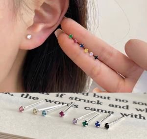 Hypoallergenic Versatile Pure Silver Mini Diamond Stud Earrings Sleepwear Friendly Ear Cuff Daily Wear Fashion Jewelry