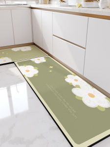 Kitchen Mat Silicon Dendroid Washable Anti-Slip Oil Resistant Easy Clean Soft Pad Absorbent Floor Rug Modern Simple Style