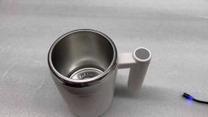 USB Charge Self Stirring Magnetic Mug Automatic Electric Stainless Steel Coffee Mixing Cup Smart Mixer Thermal Cup 380ml