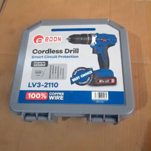 Mesin bor baterai EDON LV3 2110 21 Volt Impact cordless drill Garansi