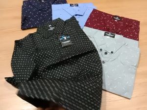 Kemeja Lengan Pendek Anak Laki-Laki & Dewasa Bahan Katun Strecth Adem