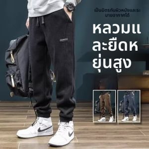 กางเกงทำงานผ้าคอร์ดูรอยลำลองชาย กางเกงขายาวทรงหลวมบางสำหรับฤดูร้อน กางเกงขายาวลำลองสำหรับทำงานกลางแจ้งในสวน