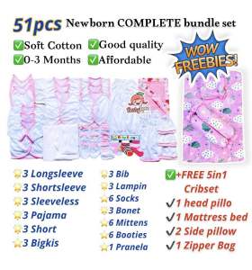 51pcs Newborn Clothes All Cotton Bundle set| Baby dress baru baruan set Hihh quality