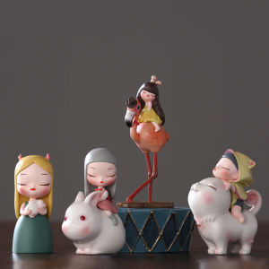 Authentic Jia Xiaoou Komi Life White Night Fairy Tale Cat General Car Desktop Decoration Blind Box Hand-Made Doll Rabbit Horse