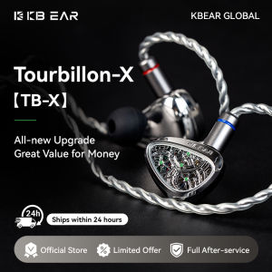 Kbear | KBEAR TBX Tourbillon X IEMS In-Earphone Wired Headphones 10mm CVD-Coated Carbon Fiber Diaphragm Deep Bass Gaming Headset