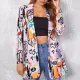 Amazon 2024 Fashionable Printed Casual Suit Jacket Medium-Length Women's Clothing Loose Fit From China Trendy Style. 