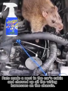No mice within 1000 meters Anti rat spray Rat Repellent Spray Rodent repellent penghalau tikus 500ML The mouse smelled its scent and ran away plant extracts Harmless to people and pets   Automobile engine compartment and household spray 驱鼠剂