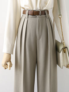 High Waist Straight Suit Pants Womens Autumn Clothing New Arrival Black Loose Pants Pants Office Lady Style Business All-Matching Slim Looking Pants