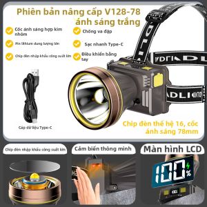 MEEJAS | Đèn Đeo Đầu Câu Cá Siêu Sáng Bền Lâu Kích Hoạt Cảm Ứng