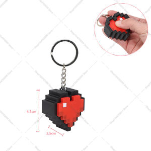 3D Printed Heart Button Keychain Pendant Keychain Model Pendant Decompression Decorative Gift