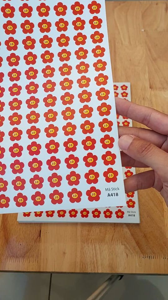 Sticker khen thưởng HOA ĐIỂM 10 tờ A4 - 159 Stick - SP18