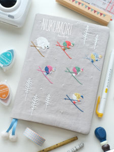 DIY Handmade Embroidery A5 A6 Notebook Cover Grid Diary Notebook Material Kit Handmade Sewing DIY Materials And Tools