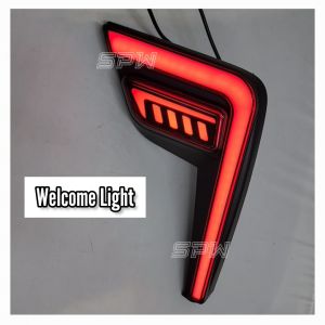 Perodua Ativa Reflector Rear Bumper LED Daylight DRL L-Shape Cover Running Signal Brake Light Rear Foglight Spotlight Welcome Light Bar Daytime Running Light Fog Light Spot Light Fog Lamp Garnish Cover Exterior 2021 2022 2023 2024