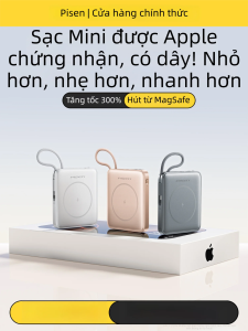 PISEN | Sạc Dự Phòng Từ Tính Sạc Nhanh 22.5W 10000mAh Tích Hợp Cáp