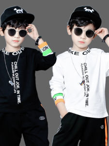 Cool Boy Cotton Long Sleeve T-Shirt Autumn Fashionable Childrens Clothing Male Kids Top Stylish Outfit for Boys Ages 3-16