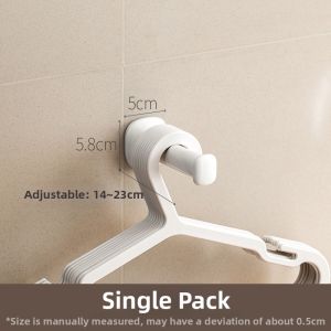 LANJIAOLUO | Wall-mounted Expandable Clothes Hanger with Storage Hooks