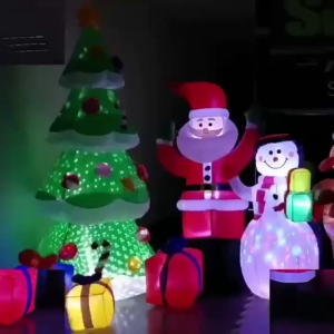 2M Inflatable Climb The Wall Santa Claus Carrying Gift Pack Model Built-in LED Lights Christmas Party Window Decoration PropsLA3PF-CHI-PH