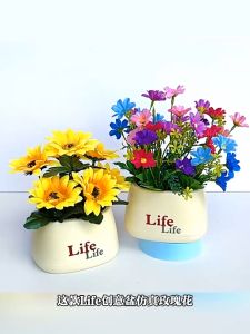 Artificial plants with pot Artificial Bonsai fake plant with vase Grass Miniascape artificial Flowers ornamental plants home decor