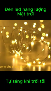 🌟 Đèn LED Dây Năng Lượng Mặt Trời Ngoài Trời – Trang Trí Sân Vườn Tiệc Cưới Noel Chống Nước IP44