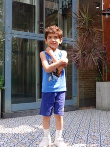 Bộ sát nách bé trai size đại Bigfox Miss Meow bộ mặc nhà cho bé kiểu dáng Hàn Quốc in Khủng Long cỡ 3-11 tuổi 30kg 40kg