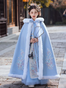 Thickened Hanfu Childrens New Year Clothes Little Girl Traditional Chinese Costume Spring Festival Outfit Polyester Cotton Blend
