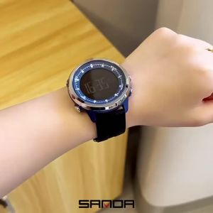 Sanda | SANDA Watches Man Sports LED Digital Wristwatch Multifunctional Luminous Waterproof Date Week Student Electronic Watches