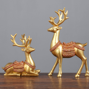 (2 ชิ้น) กวางนำโชค สร้างสรรค์ ตกแต่งห้องนั่งเล่น ระเบียง บ้าน ตู้วางทีวี ตู้ไวน์ ตกแต่ง ของขวัญ หมายถึง โชค ของตกแต่งโต๊ะ ของตกแต่งบ้าน คุณอยู่ที่ สินค้า