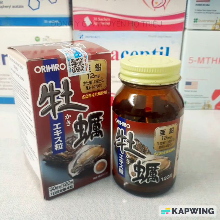 Viên uống tinh chất hàu tươi ORIHIRO 120 viên, tăng cường sinh lý nam giới, tăng chất lượng tinh trùng