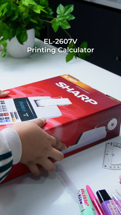 Sharp Adding Machine Ink Sharp Printing Calculator EL-2607V for Office Shop Business – Adding ...