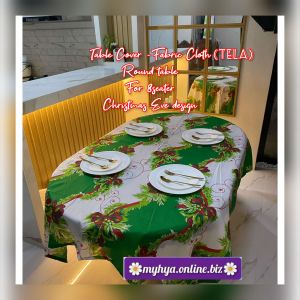 glamour table cover for CHRISTMAS EVE (fabric/tela) 8seater fit to round and rectangular table/ pangsapin ng mesa for Christmas day 1.5mx8ft RECTANGULAR flat weave