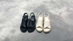 New Korean Wedge Sandals for Women: Fashion Casual High Heels Thick Heels(7 cm) Anti-Slip Sandals