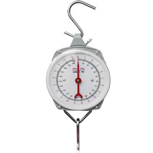 【24Hours Shipped】 Fish Scales with 2 Hooks Practical Handheld Scale Spring Dial Weight Scale for Kitchen Fishing Farms