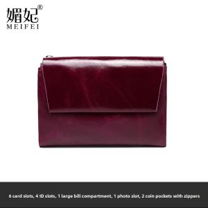 MEIFEI | New Soft Leather Driving License Holder Zipper Wallet