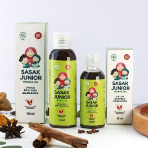 Minyak sasak junior herbal oil 100 ml/minyak telon anak