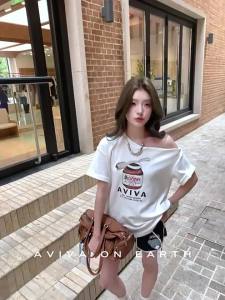 Áo Thun Tay Ngắn Dễ Thương Có 2 Cách Mặc