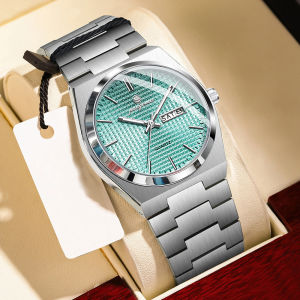 PAAZOMU Luxury Men Wristwatch Waterproof Luminous Date Week Watch For Man Stainless Steel Mens Watches Quartz Male Clock Sport