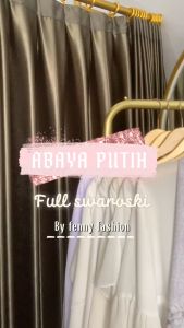 Dress Abaya Putih Turkey Gamis Arab Wanita Remaja Elegan Kekinian