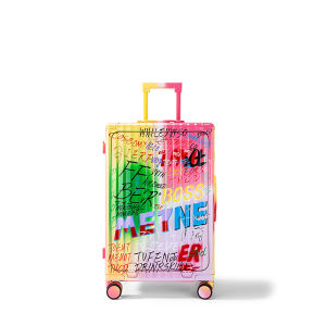 MAYERTRIP Graffiti Luggage 20 Inch Travel Suitcase High Aesthetic Value Boarding Box Pullman Lock Fashionable Trendy PC Material