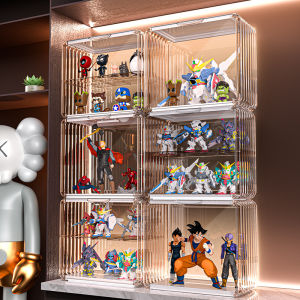 Transparent High Acrylic Display Stand Storage Box for Figurines Blind Boxes Bubble Display Case Clear Organizer for Collectibles