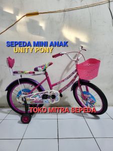 Sepeda Anak Perempuan 18 Inch Kuda Pony