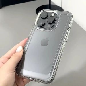 Luxury Transparent Phone Case For iPhone 11 12 13 14 Pro Max X Xs XR Max 7 8 Plus Bumper Shockproof Clear Cases Cover