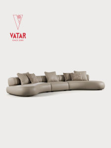 VATAR | Curved Leather Sofa Italian Minimalist