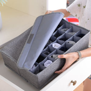 JIFANPAUL | Foldable Fabric Sock Organizer with Dividers
