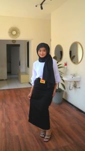 ROK SPAN HITAM PANJANG REMPEL KERJA SEKOLAH