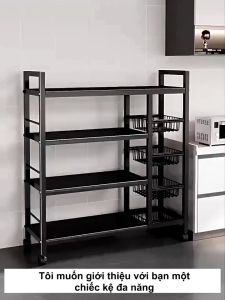 Kệ Nhà Bếp Đa Năng 3/4/5 tầng MIKI Giá Kệ Đa Năng Kệ Lò Vi Sóng Đựng Đồ Nồi Cơm Điện Kệ Để Đồ Lò Nướng
