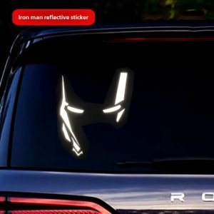 Iron Man Reflective Decal Car Sticker Body Creative Glass Decoration Motorcycle Electric Vehicle Waterproof Sunscreen Decal